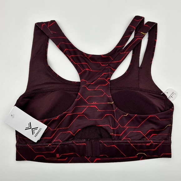 Xersion Women's Burgundy Hi Tech Medium Support Sports Bra Size M L XXL - Picture 7 of 13